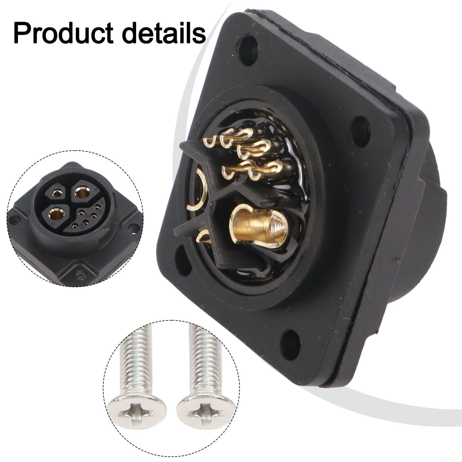IP67 männlicher weiblicher 8-poliger Energiespeicher-Stecker, 500 V, 50 A, Hochstrom, wasserdicht, Kabelverbinder für Industrieanlagen und neue Energiebatterie-Anwendungen (Buchse)