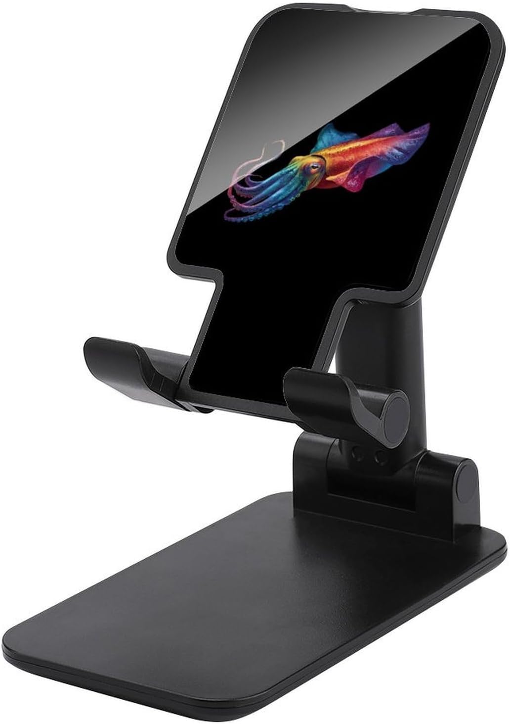 Squid Sea Animals Colorful Folding Phone Stand Adjustable Cell Phone Holder Mount Holder for Desk Car