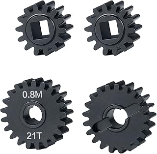 BRKRC Steel Portal Drive Gear Set 32P 23T/12T,21T/14T for 1/10th RC Crawler Car Axial AXI03000 SCX10 III AXI03007 Capra Unlimited Trail Buggy UTB (14T+21T)