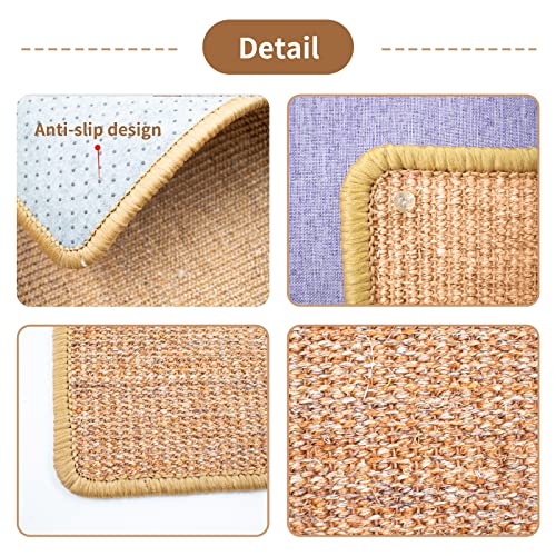 Cat Scratcher Mat Cat Scratch Pad Natural Sisal Cat Scratch Mats Horizontal Nailed To Floor Carpet Couch Cat Supplies For Indoor Cats Cat Scratch Furniture Protector, 11.8*15.7Inch, Random Color #TOP1