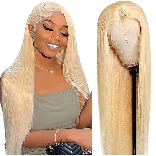 Ice Pear 613 Lace Front Wigs Human Hair 13x6 Straight Blonde Lace Frontal Wig Human Hair 200% Density Pre Plucked With Baby Hair 613 HD Lace Front Wigs Human Hair For Black Women (32 Inch)
