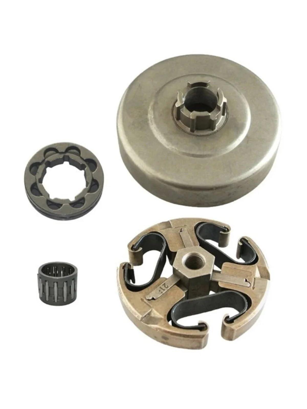 Piezas de cortacésped: Tambor Embrague y Kit llanta Dentada 8 Dientes 3/8", Compatible con los Modelos 272, 272XP, 268, 266, 66 61