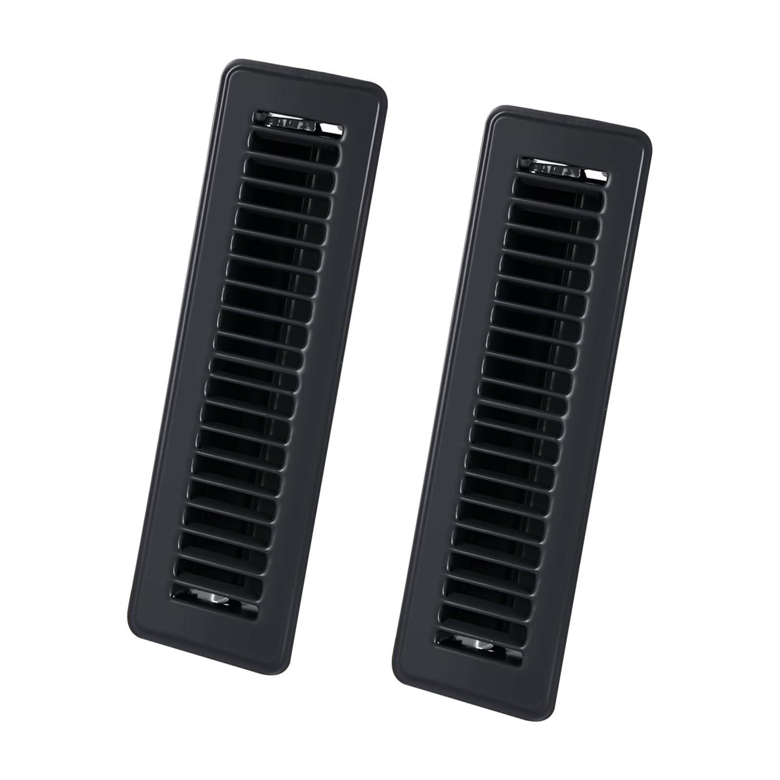 2Pcs Metal Floor Register Cover with Adjustable Louvers Smooth Quiet Airflows Anti-Blocking Central Conditioner Grille Rustproof Air Cover