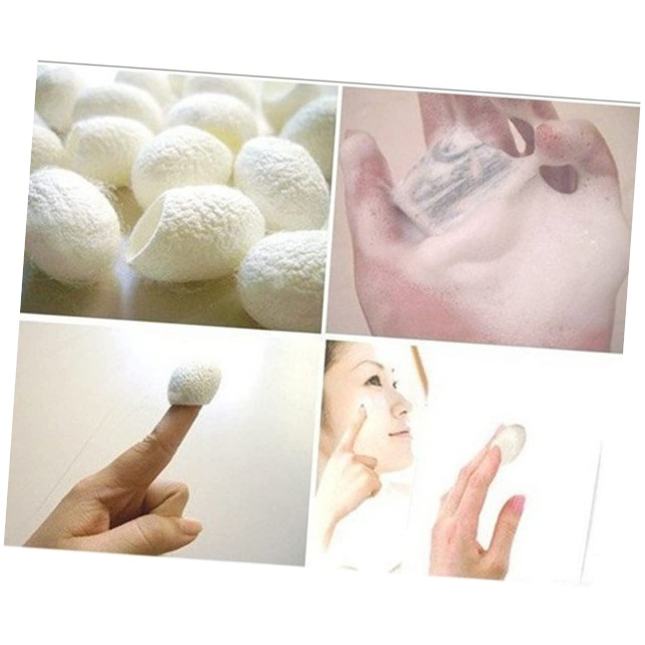 MAGICLULU 3 Sets Gesichtspeeling-werkzeug Aus Natürlicher Seide Für Die Hautpflege Zur Entfernung Von Mitessern 200 Stück * 3