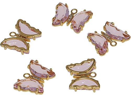 Miniatura 7 de Dijes de latón chapados en oro de circonita de cristal para hacer joyas, pulseras, collares, aretes, colgantes, suministros de manualidades,