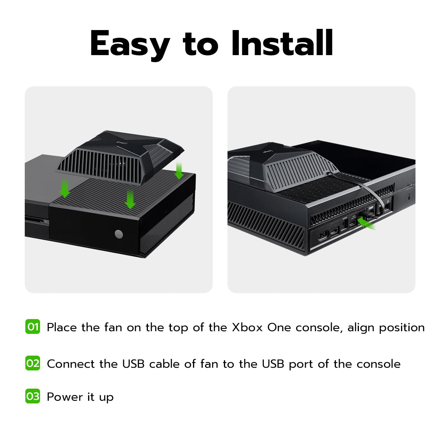 Ipega Ventilateur de refroidissement à détection automatique pour Xbox One