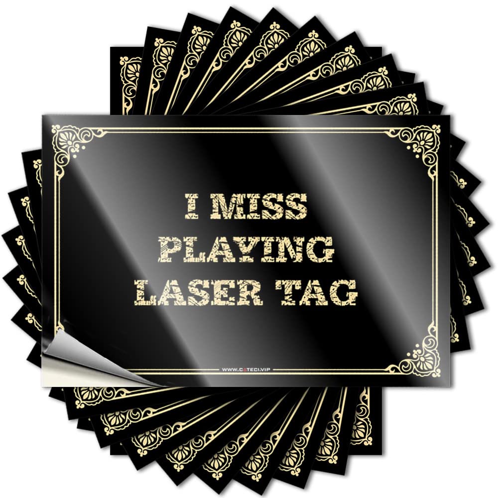 Fzfn Boys Colour Sticker Must | Unique Wall I Miss Playing Laser Tag For Microfiber(6X9cm)