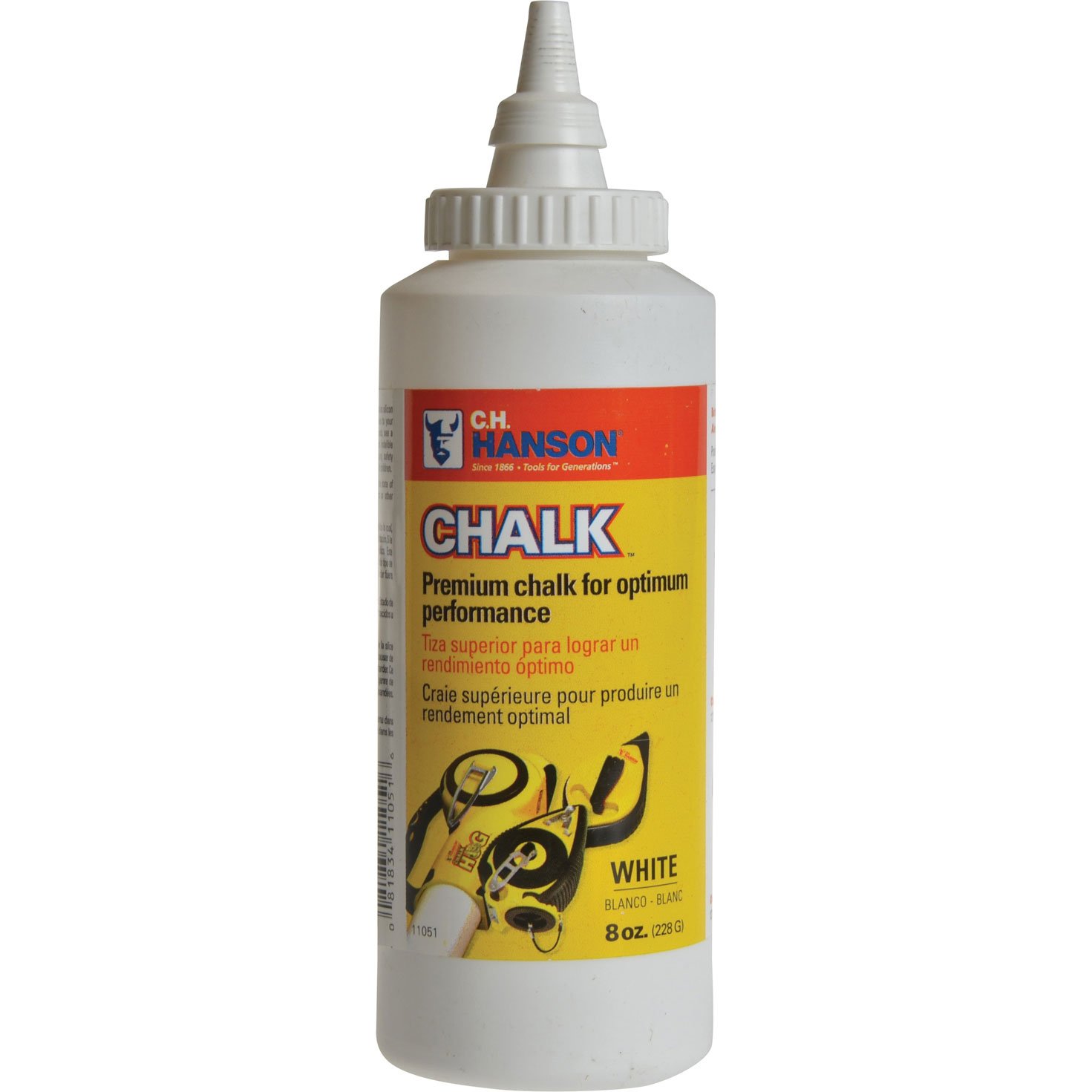 CH Hanson 11051 White 8 oz. Chalk Refill