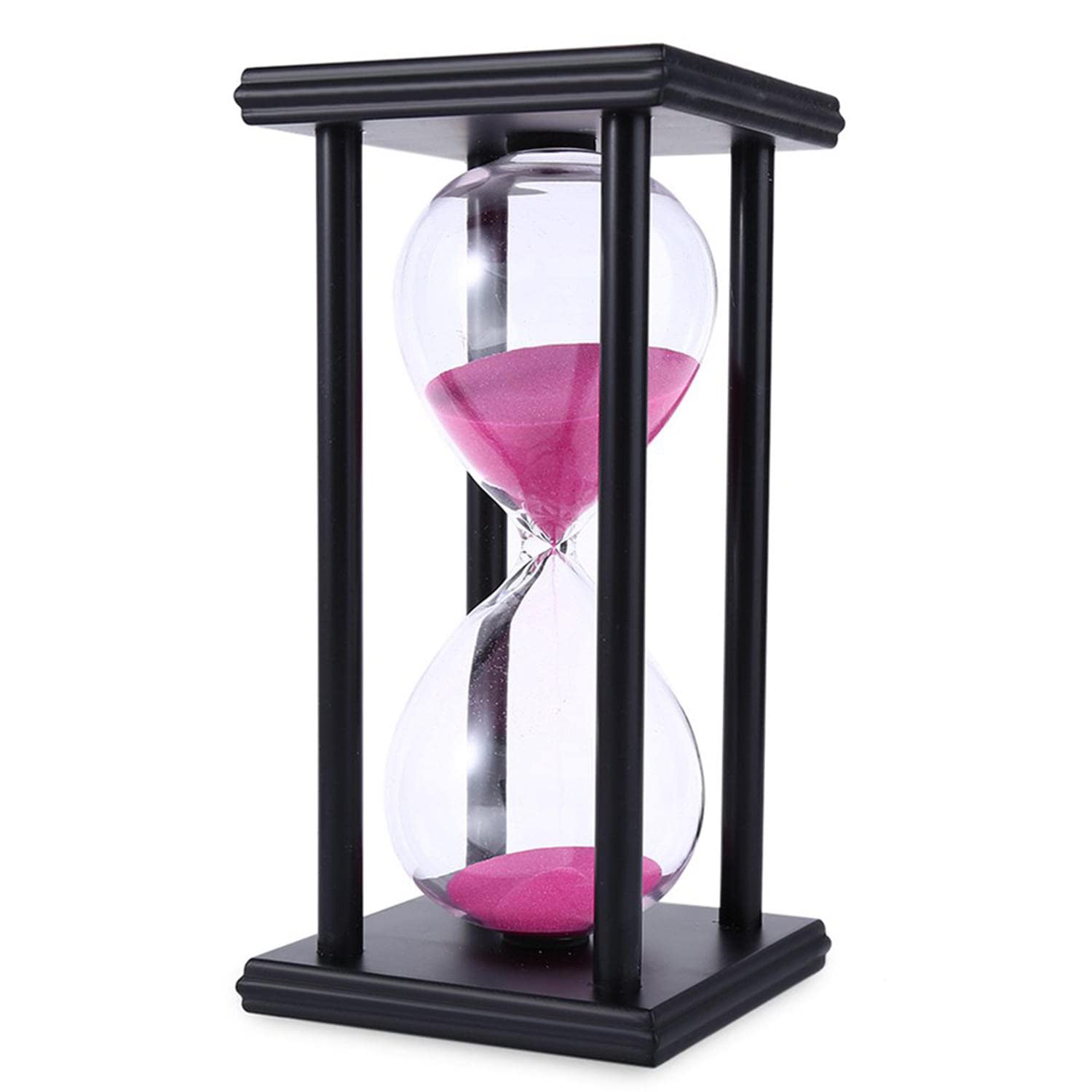 Temporizador de arena de 60 minutos de reloj de arena de la cocina de la escuela de madera moderno reloj de arena reloj de arena temporizador de té decoración del hogar regalo