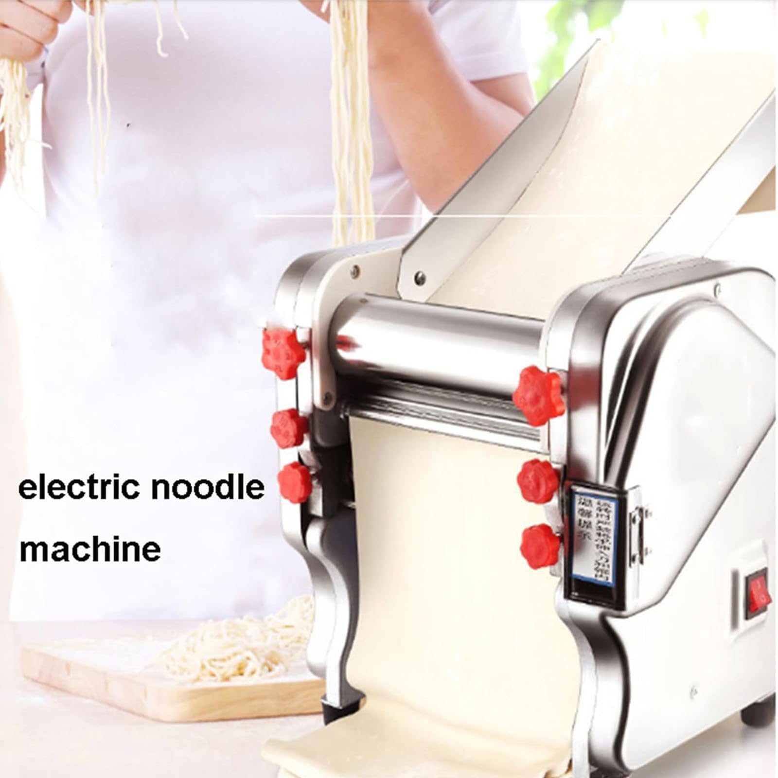 Máquina Eléctrica para Hacer Pasta, Máquina Automática De Fideos, Máquina Eléctrica para Hacer Pasta Comercial/máquina Automática para Hacer Pasta con Fideos Ramen(Size:Fkm200)