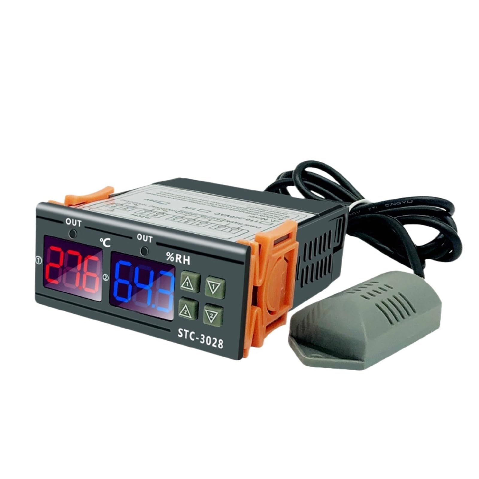 1pcs STC-3008/3028 Temp and Humidity Controller Digital Dual Relay Thermostat 12V 24V 110V 220V(STC-3028-24V)