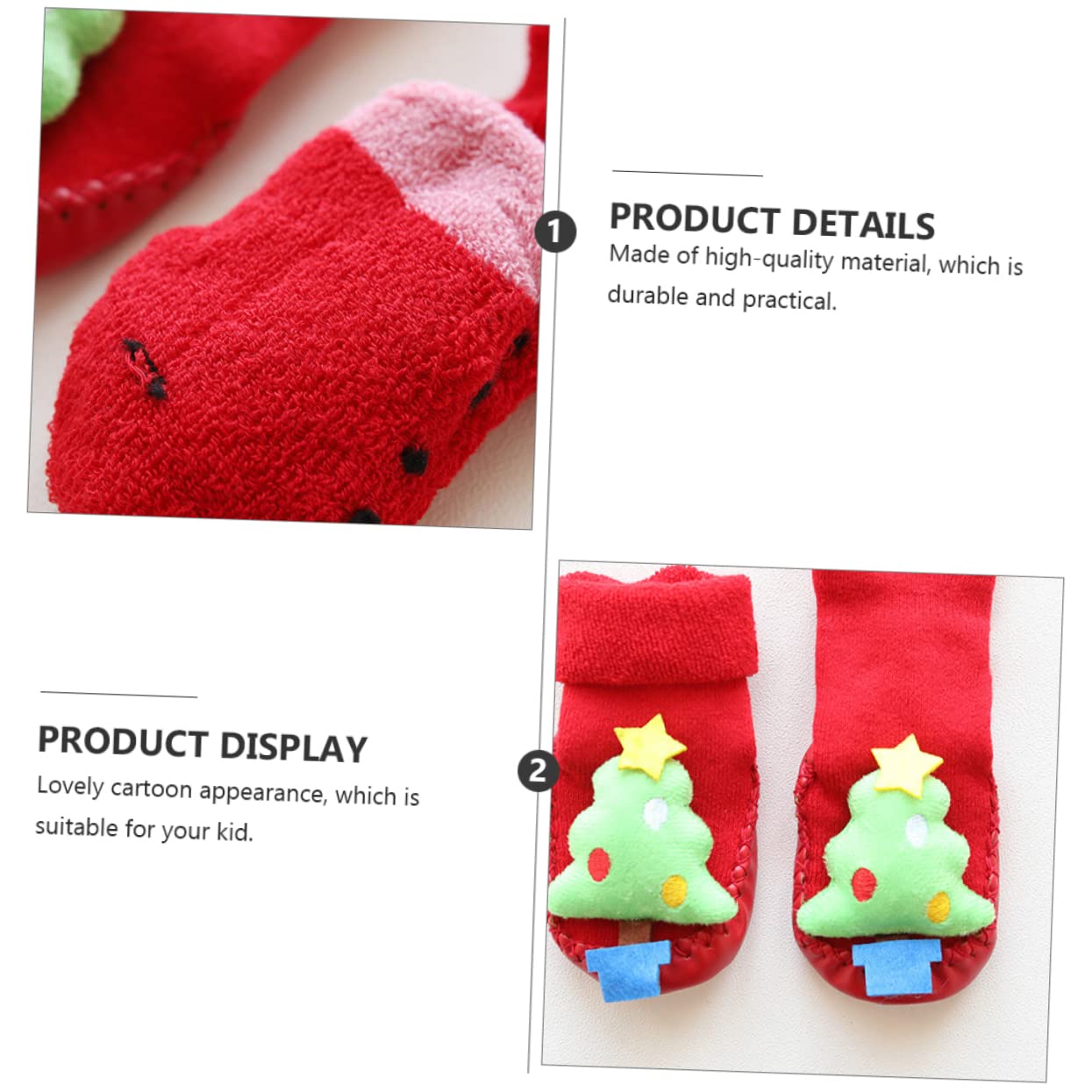 GALPADA 6pares Calcetines Antideslizantes De Para Bebés De Calcetines De De Diseño De Santa Cálidos