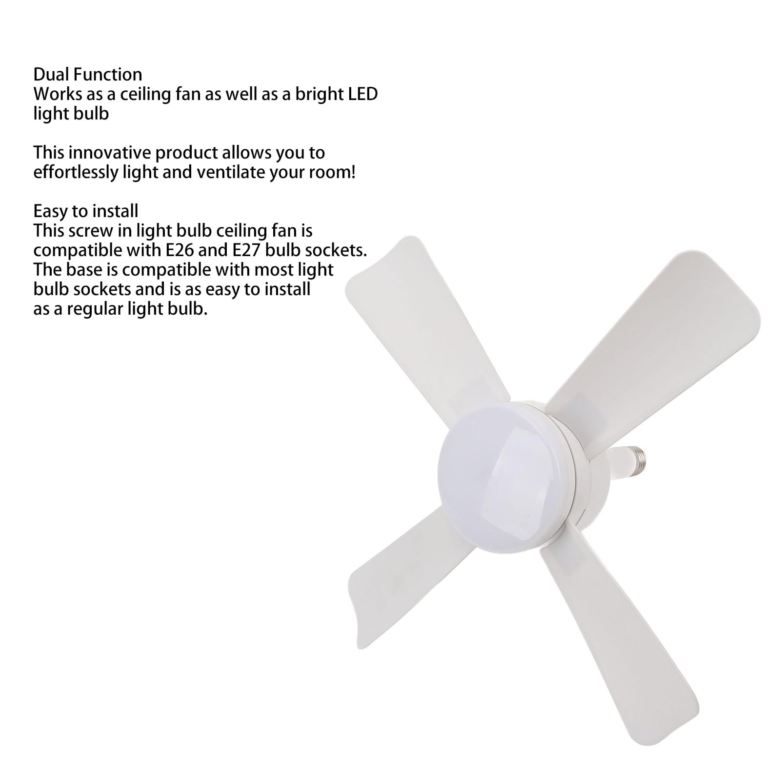 Pannello LED Per Ventilatore A Soffitto - 24W, 2100 Lumen, 3 Temperature Colore, Installazione Magnetica
