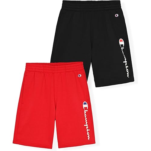 Champion Boys Shorts 2 Pack Athletic Fleece Short for Boys