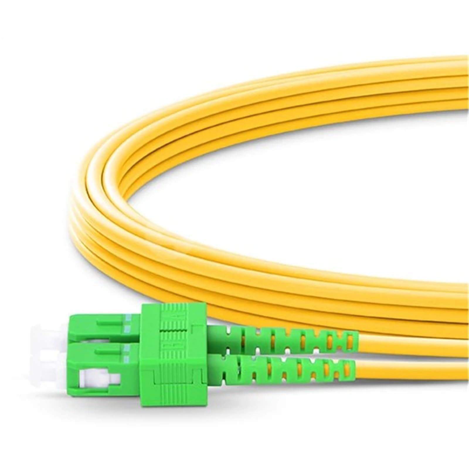 Cordons de brassage fibre optique SC/Couture coudée - SC/Couture coudée DX Duplex monomode 9/125 µm, longueurs 1, 2, 3, 4, 5 et 7 mètres, livraison rapide, lot de 20.(2MTR)