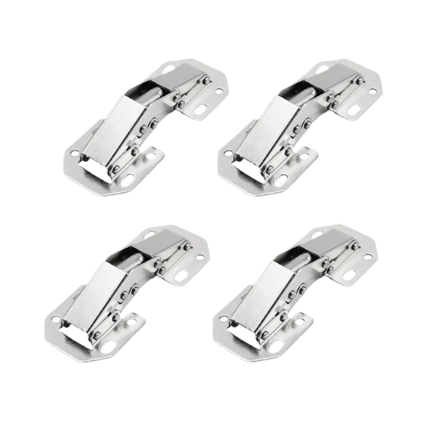 1pcs 90 Degree Door Hinges No-Drilling Hole Hydraulic Buffer Hinge Cabinet Furniture Hardware Accessories(4pcs)