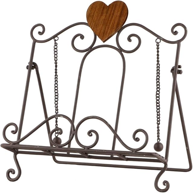Recipe Book Holder Brown Cast Iron Kitchen Cookbook Stand Easel Cook Book Holder (CA31)
