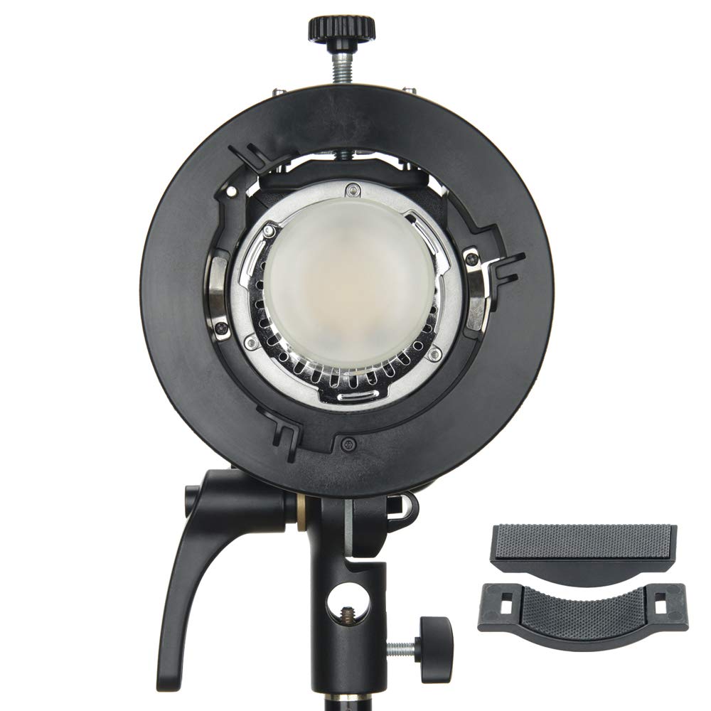 Godox S2 Support de Flash pour AD200Pro, AD200, AD400Pro, Godox V1 série, V1Pro série, V860III, TT685II, TT350, S-Type Support de Flash avec Bowens Monture