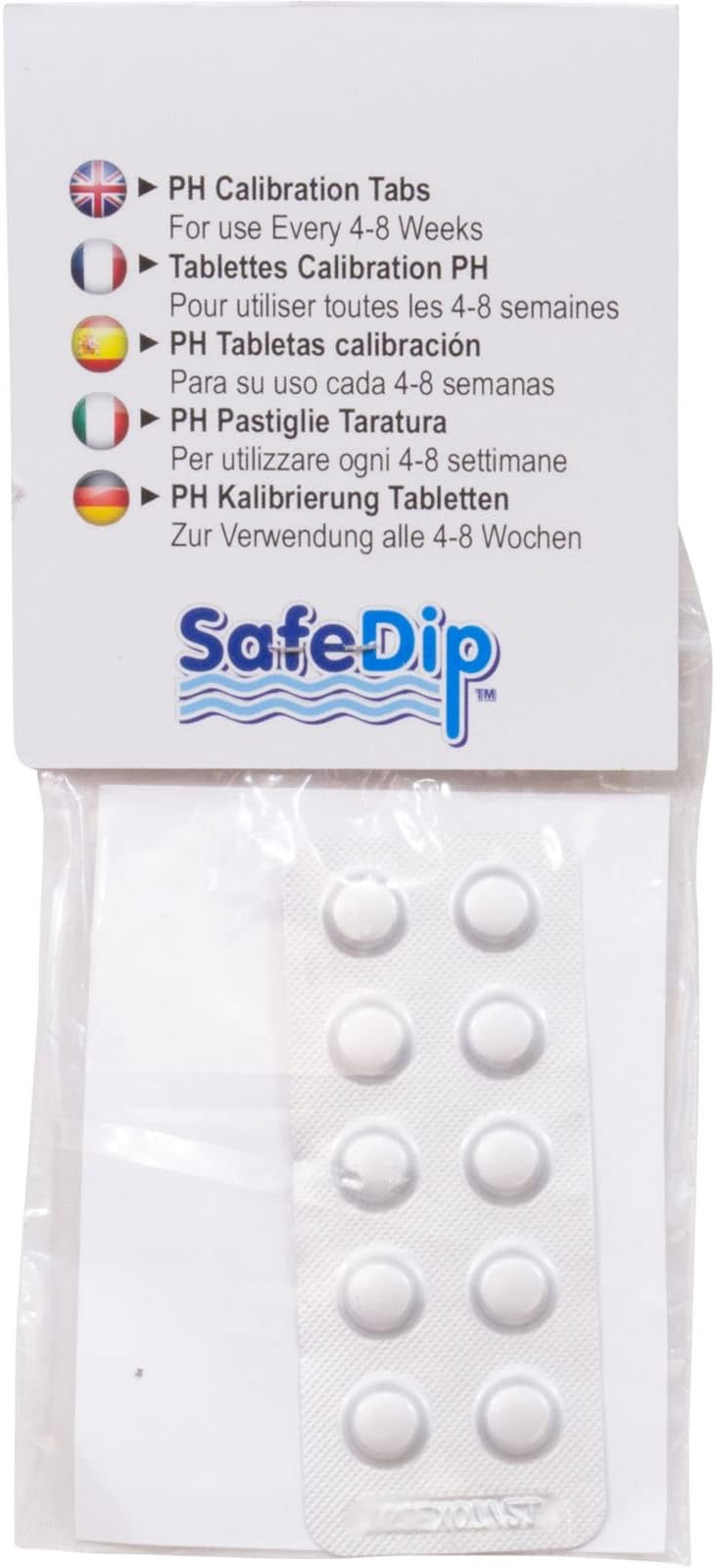 Solaxx Safe Dip pH Buffer Recalibration Tablets Safedip Water Tester - 10-Pack