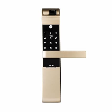 7116 Smart Door Lock with Biometric, Pin, RF Card, Bluetooth, Mechanical Keys & App Enabled Access, WiFi Optional (Gold)