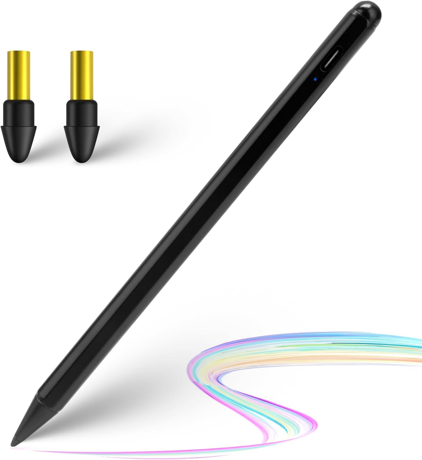iPad Air M2/M3 Pencil - 2X Fast Charging Stylus Pen for iPad Air 3/4/5/M2/M3, Black