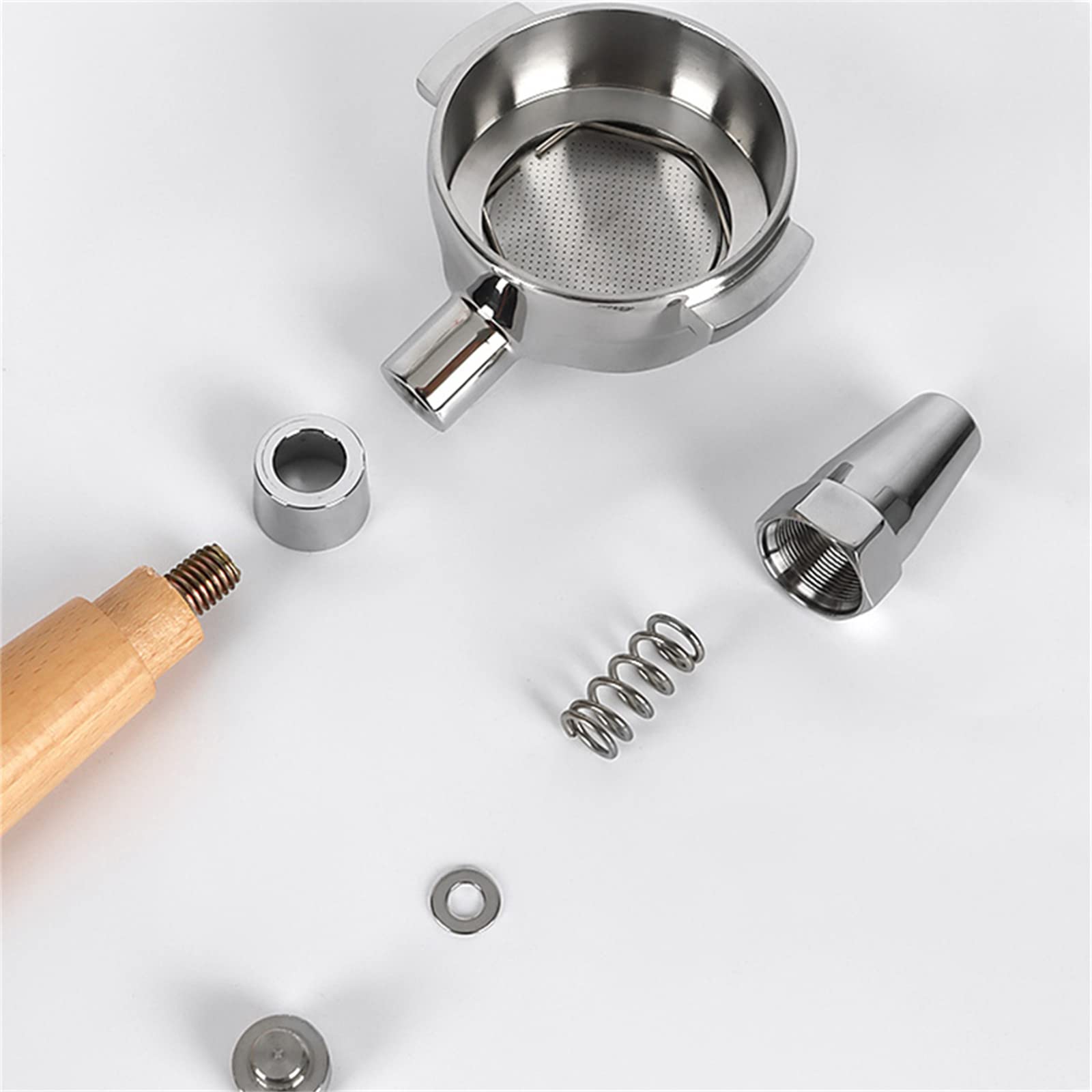 Portafiltro con mango de madera y apto para cafetera de 58 mm, portafiltro, diseño para bolsitas de té y té