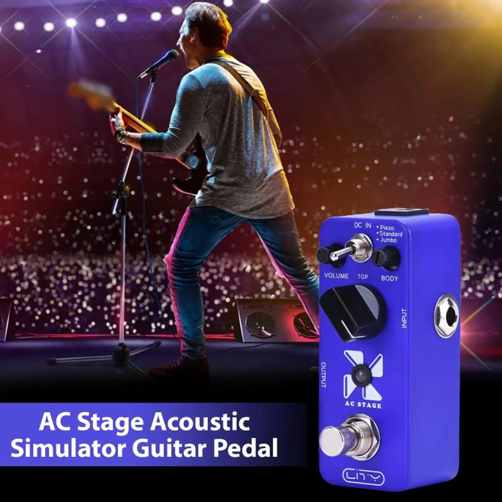 pedal de efectos para guitarra simulación acústica AC etapa pedal efecto para guitarra eléctrica 3 modos Piezo/estándar/gigante verdadero bypass