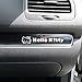 4x Hello Kitty For Car Truck Motorcycle Decal Stickers Decals Door Handles Mirror Wiper Window Body Interior Interior (Silver)