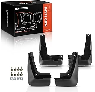 A-Premium Set of 4PCS Mud Flaps Splash Guards Mudguards Mudflaps with Hardware Kits Accessory Compatible with BMW 320i 323i 325i 328i 328xi 335i 335xi, Front and Rear (Driver & Passenger Sides)