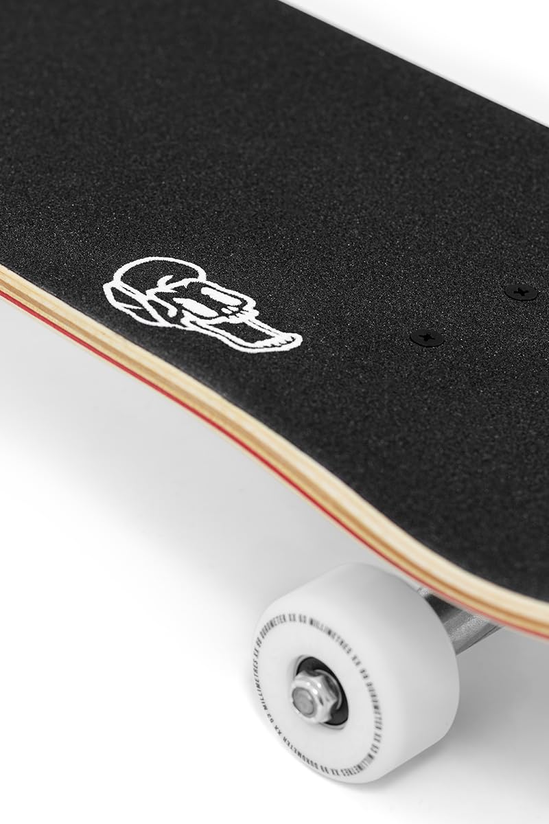 Enuff Trzypoziomowa kompletna deskorolka Reloaded – 7-warstwowy klonowy pokład i komponenty premium: Decade Pro Trucks, koła 53 mm XX, łożyska chromowane ABEC-7, taśma z uchwytem ikony czaszki