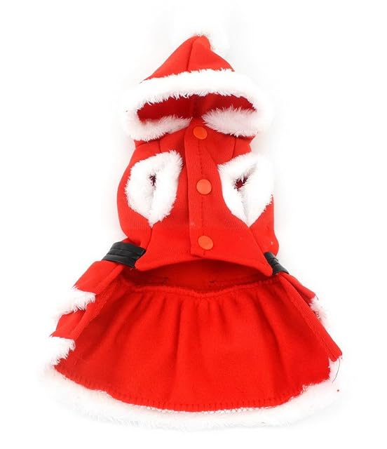 Foto 4 de 8 de ZUNEA Santa Claus Pequeño Perro Disfraz de Gato Navidad Mascota Cachorro Vestido de Invierno Chaqueta…