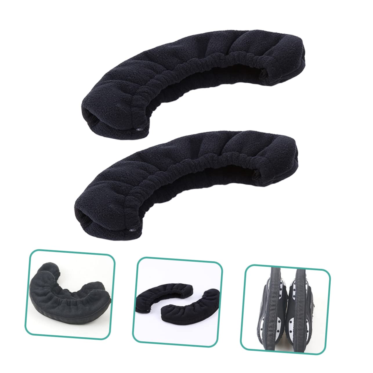 Toddmomy Protector De Patines Cubierta De La Hoja De Hockey Guardia Cubierta De Cuchilla De Hielo Accesorios Zapatos De Patinaje sobre Hielo Elástico Patines De Hielo Negro Franela
