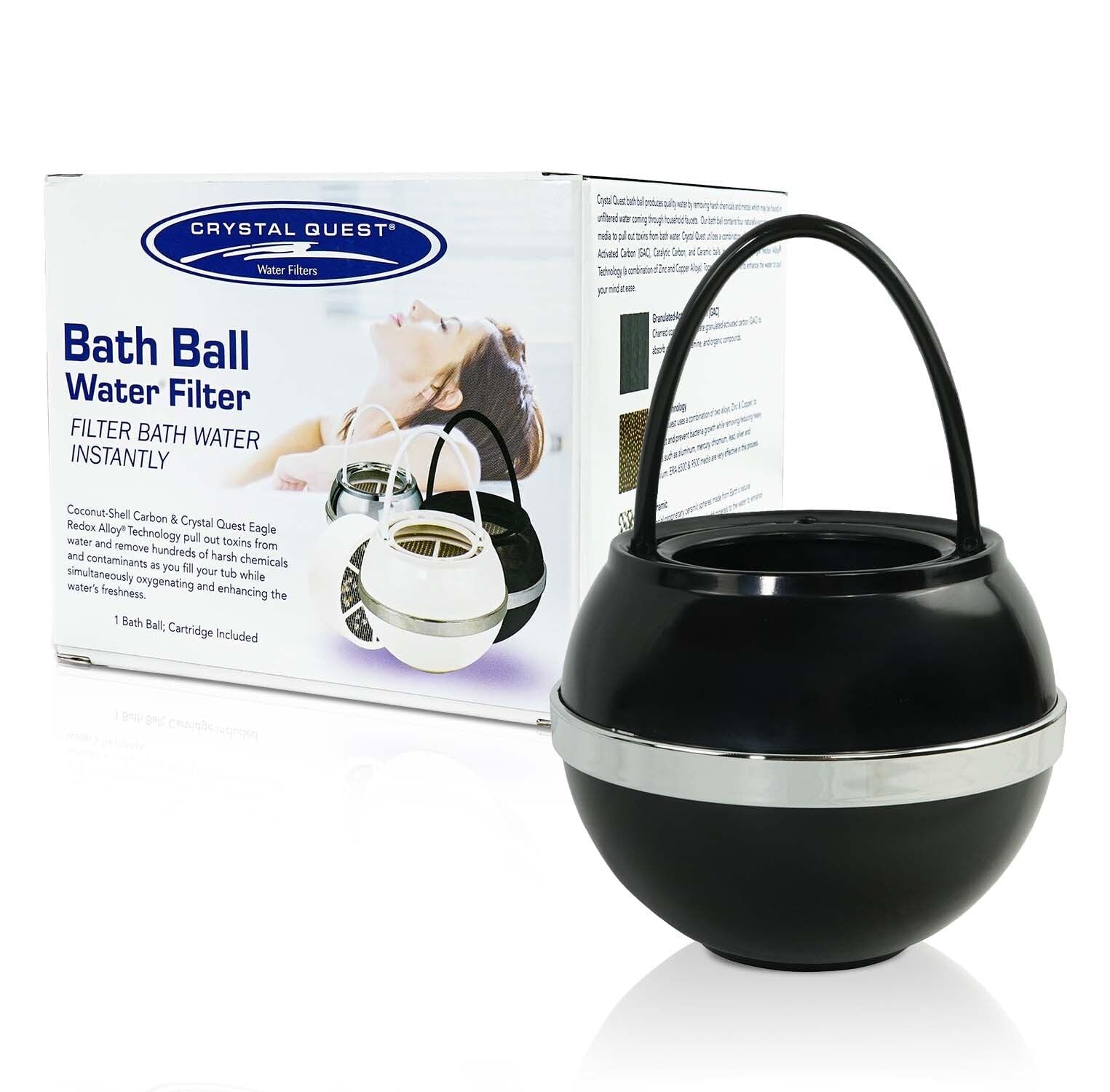 Crystal Quest Bath Ball Replacement Cartridge – Removes Chlorine