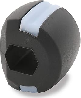 Exercitador de mandíbula, tonificante e pescoço, exercício duplo no queixo, fitness para levantar o rosto e definir o queixo, afinar e tonificar seu rosto (preto)