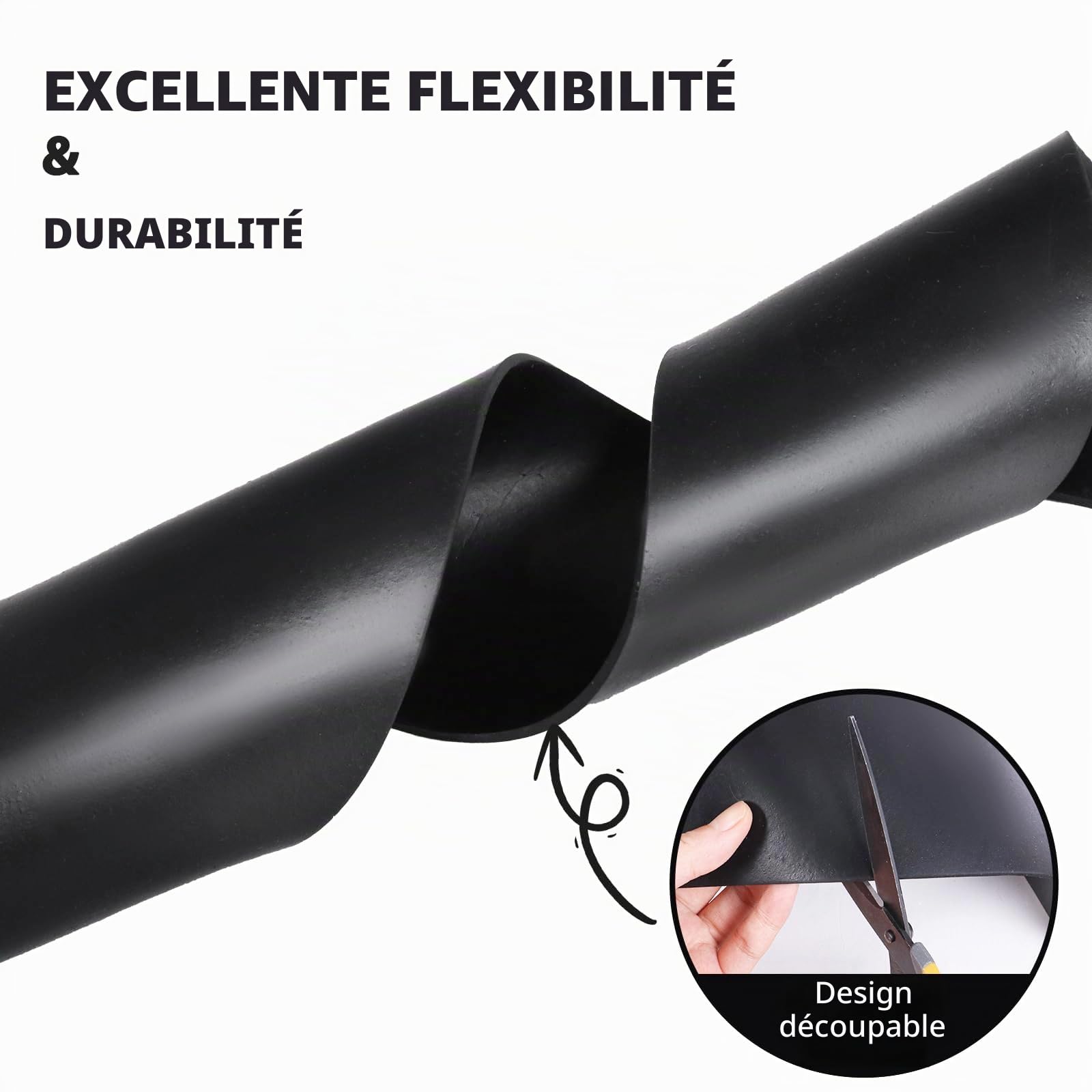 Bande de Caoutchouc Bande Néoprene 120 mm x 5 mm x 3 m -Jplaque Caoutchouc, Antidérapant, Anti-Vibrations | Idéal pour Bricolage, Étanchéité & Revêtement
