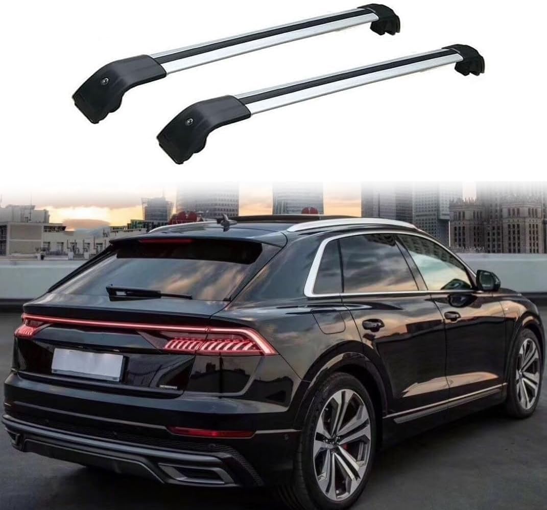 MadongJ Car Roof Racks Cross Bar for Audi Q8 (4MN) 2019 2020 2021-2024, Anti-Theft Lock Mechanism Aluminium Roof Rack Cross Bars Luggage Transportation