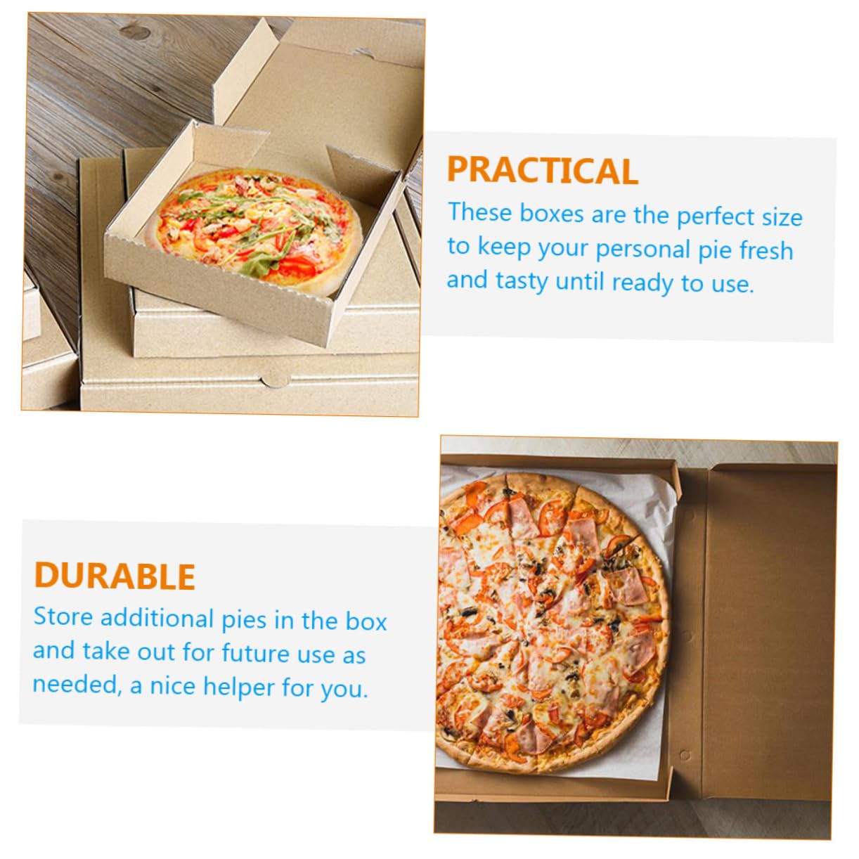 IMIKEYA 15 Scatole Per Cottura Forniture Per Cottura Piccole Scatole Per Pizza Scatole Per Cibo Marrone Kraft Contenitori Per Pizza Scatole Per Pizza In Cartone