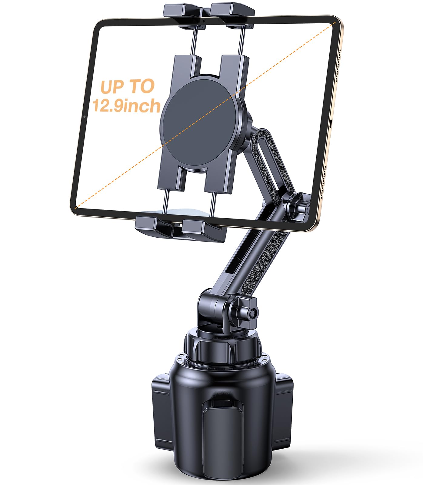 Coolpow Handyhalterungen für Ihr Auto, LKW Becherhalter Tablet Halterung, Getränke Tablethalterung Handy Halter, KFZ Becherhalter Halterung fur iPad Pro 12.9, Galaxy Tabs, 4,7-12,9 Tables