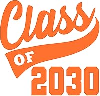 Vista 12 de Graduation Iron On Transfer, Class of 2030 Shirt Decal, HTV Graduate Patch, Pick Size Color (Black)