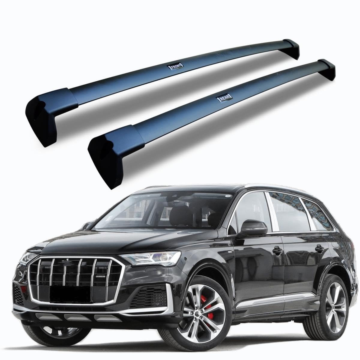 Photo 1 of Roof Racks Aluminum Alloy ONLY Rail Cross Bars Rail Fit for Audi Q7