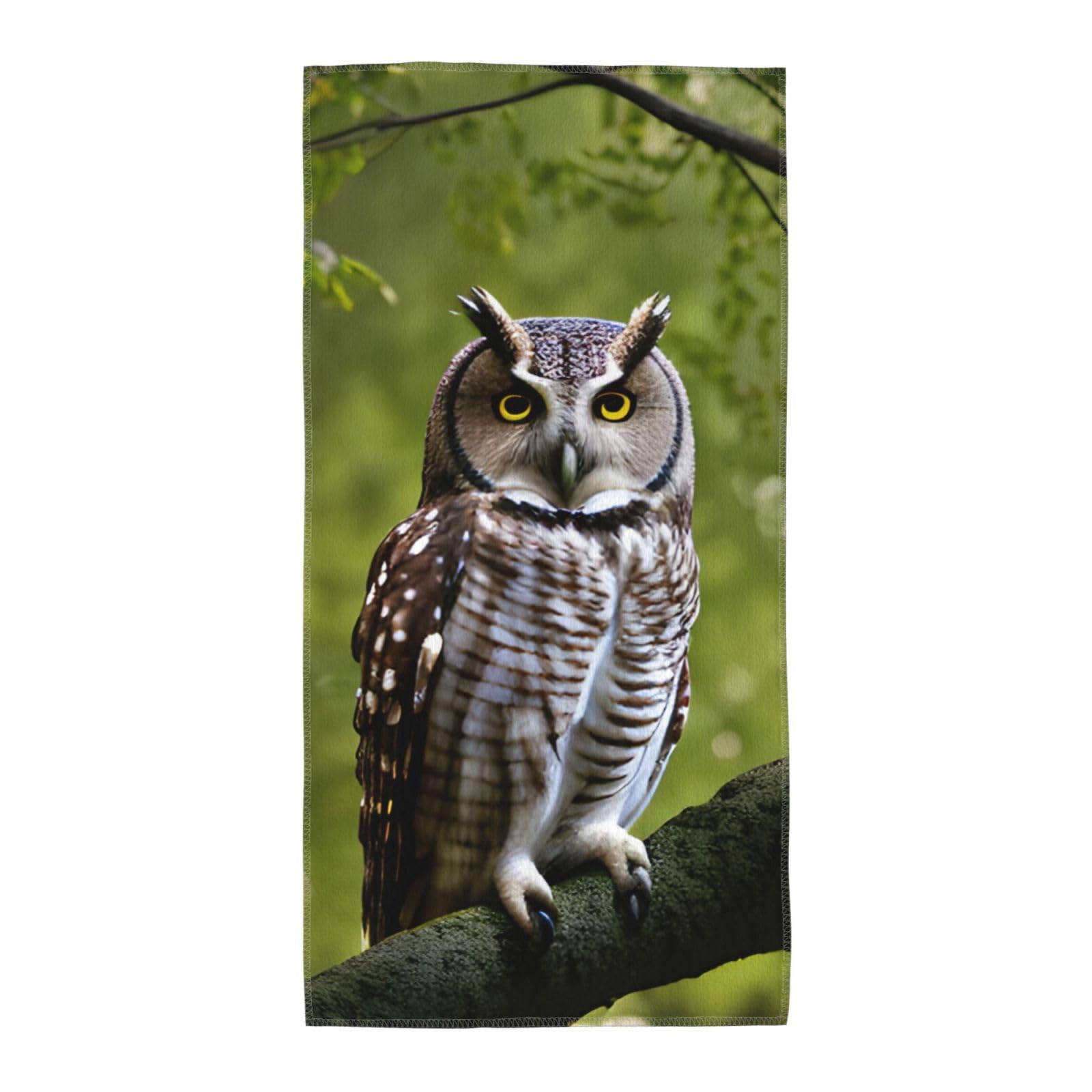 Oazcvbnn Unisex Black Owl Tree Branches Print Extra Long Beach Towel Soft Comfortable Quick-Dry Gym Hiking Picnics Swimming