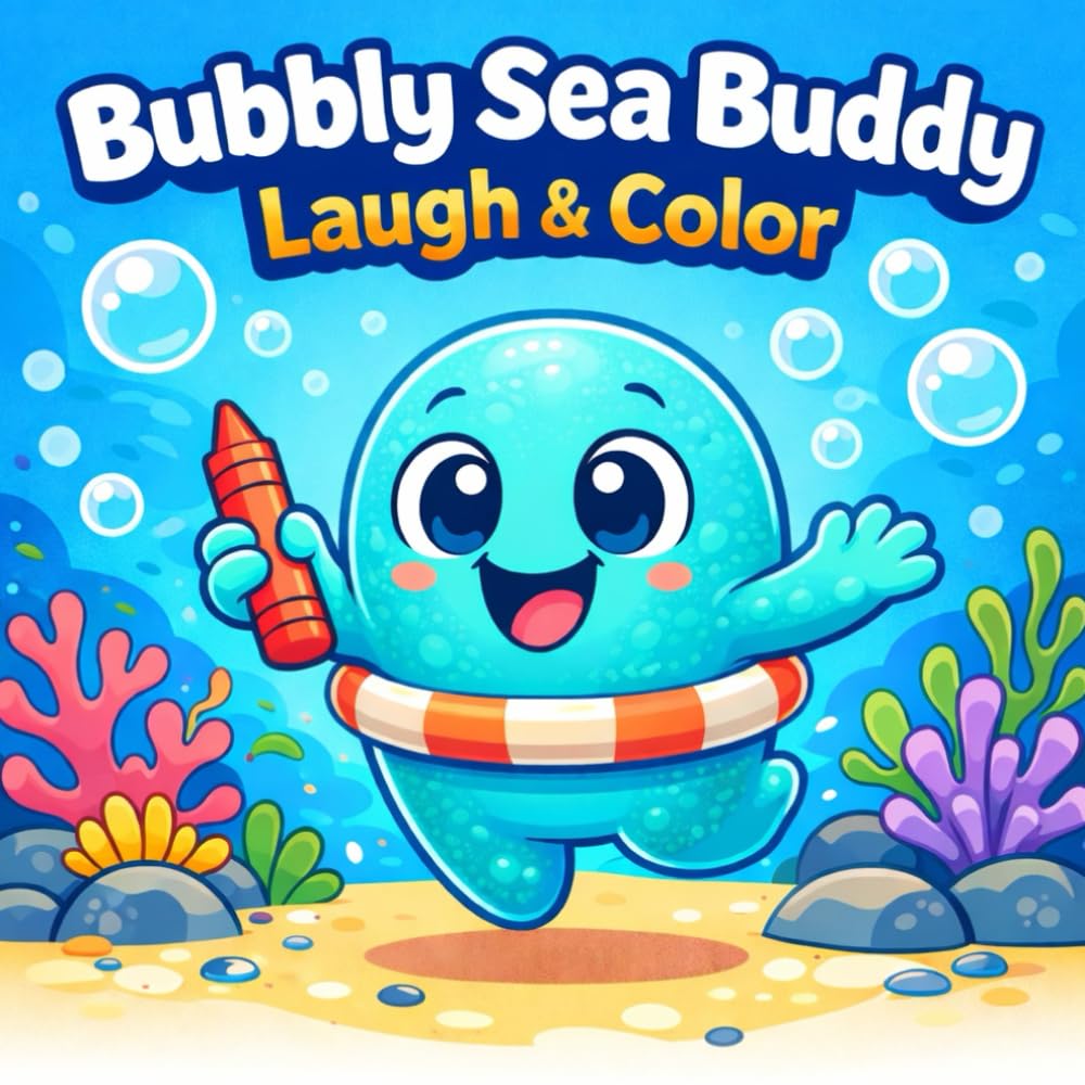 Bubbly Sea Buddy Laugh & Color: A Fun and Happy Ocean Coloring Book for Kids Ages 4-10
