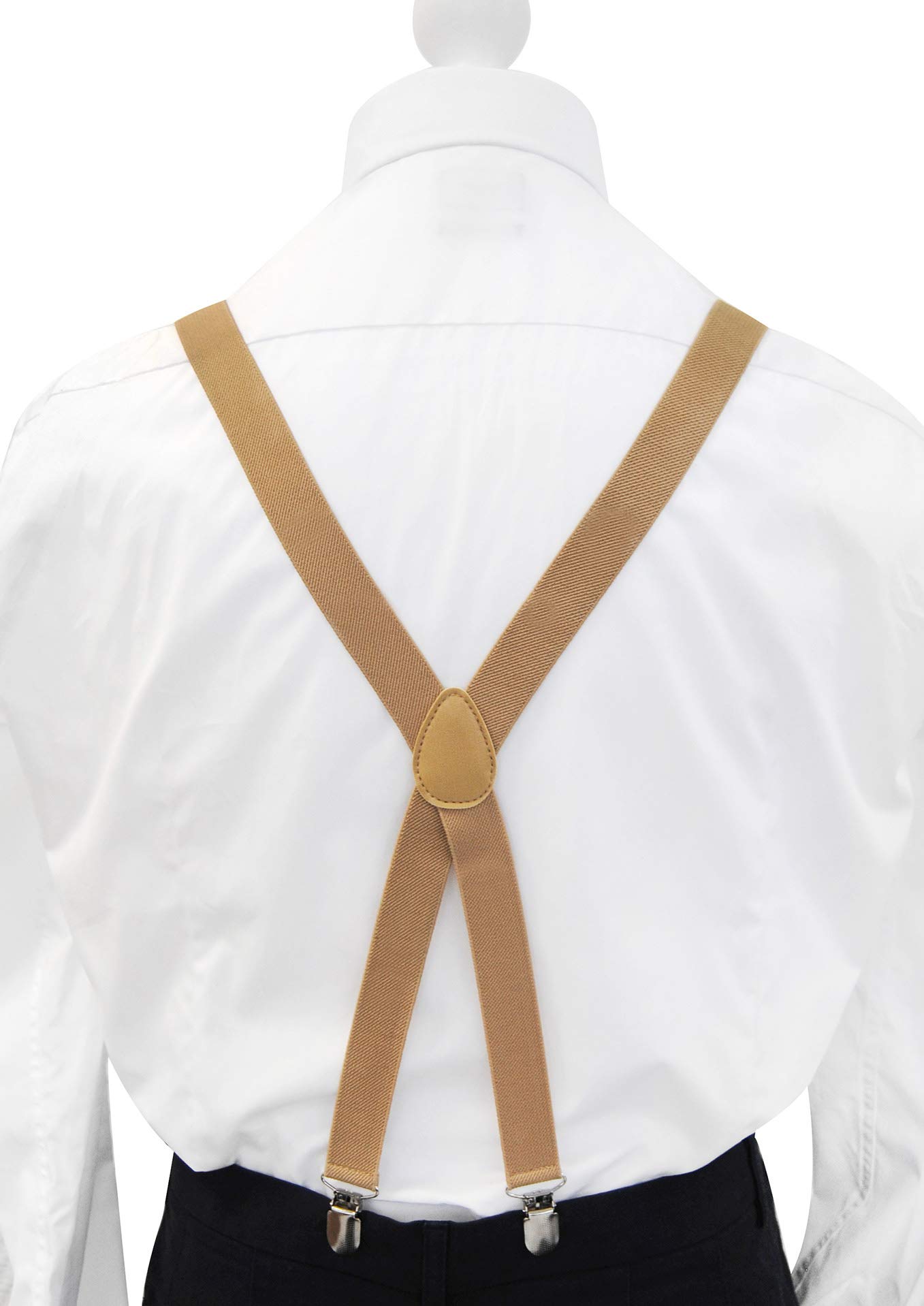 Herren Hosenträger Breit 3,5 Cm Y Form 4 Clips-Schwarzblau