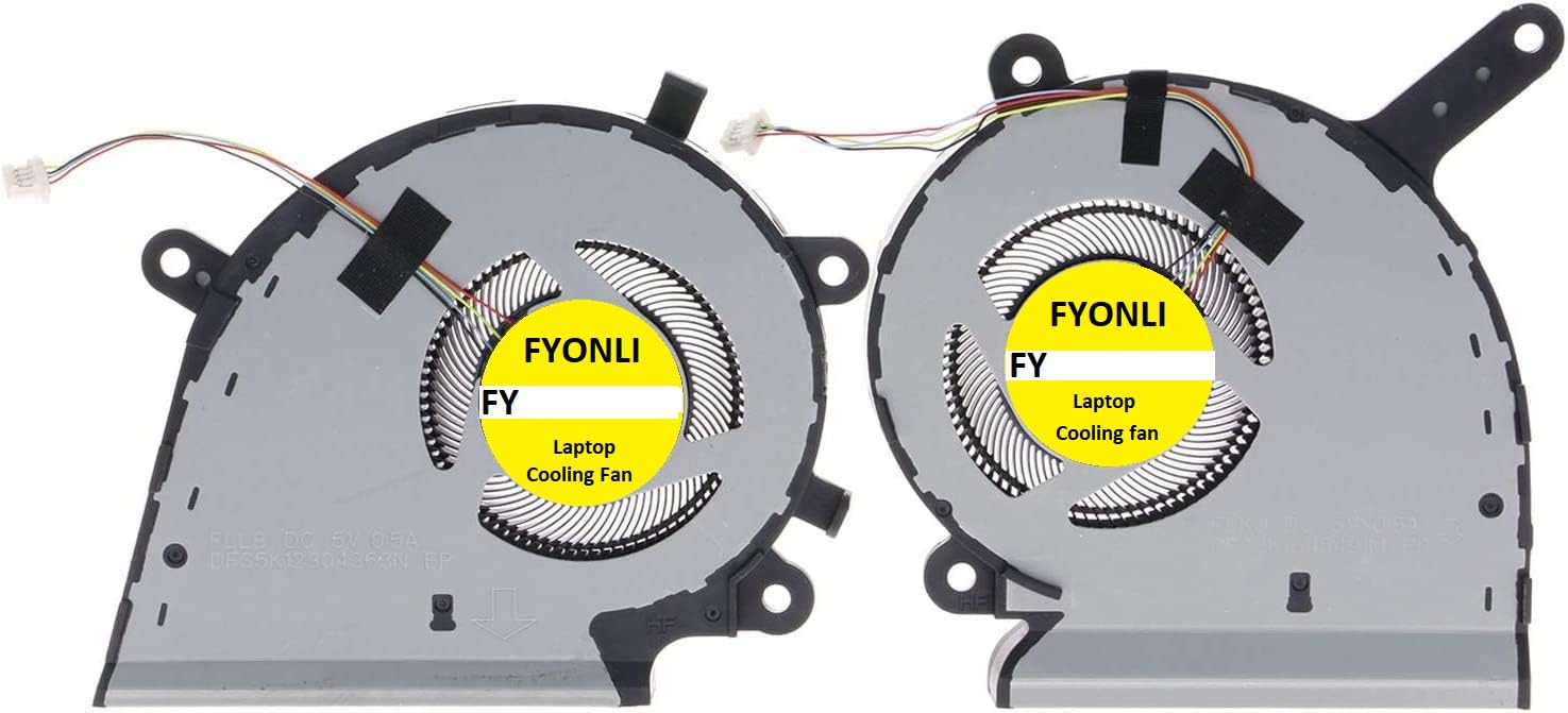 Replacement New CPU & GPU Cooling Fan for Asus ROG Strix G531 G531GT G531GU G531GD G731GT G731GU G15 G512LI DC 5V 0.5A FLLB FLKJ FMMN FMMP Replacement New CPU & GPU Cooling Fan for Asus ROG Strix G531 G531GT G531GU G531GD G731GT G731GU G15 G512LI DC 5V 0.5A FLLB FLKJ FMMN FMMP