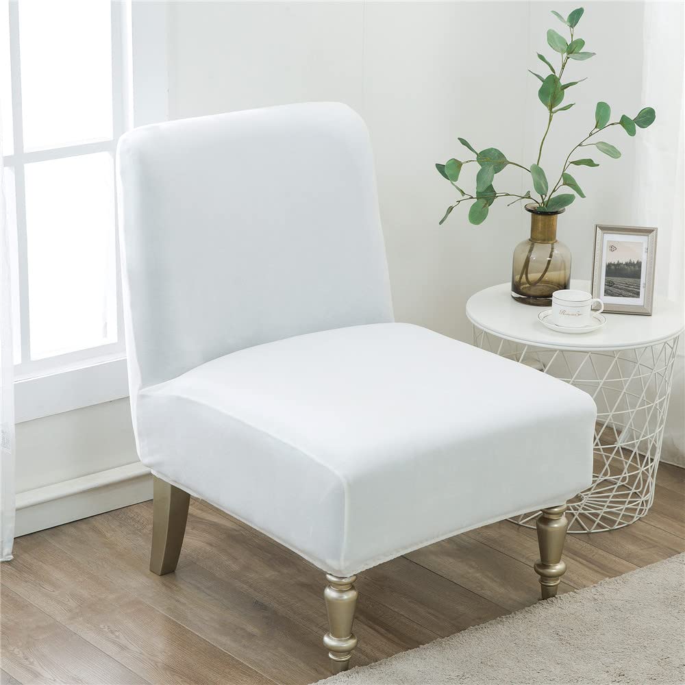 Housse De Chaise Extensible Sans Accoudoirs Highdi - Rouge Uni - Protection Élastique Lavable