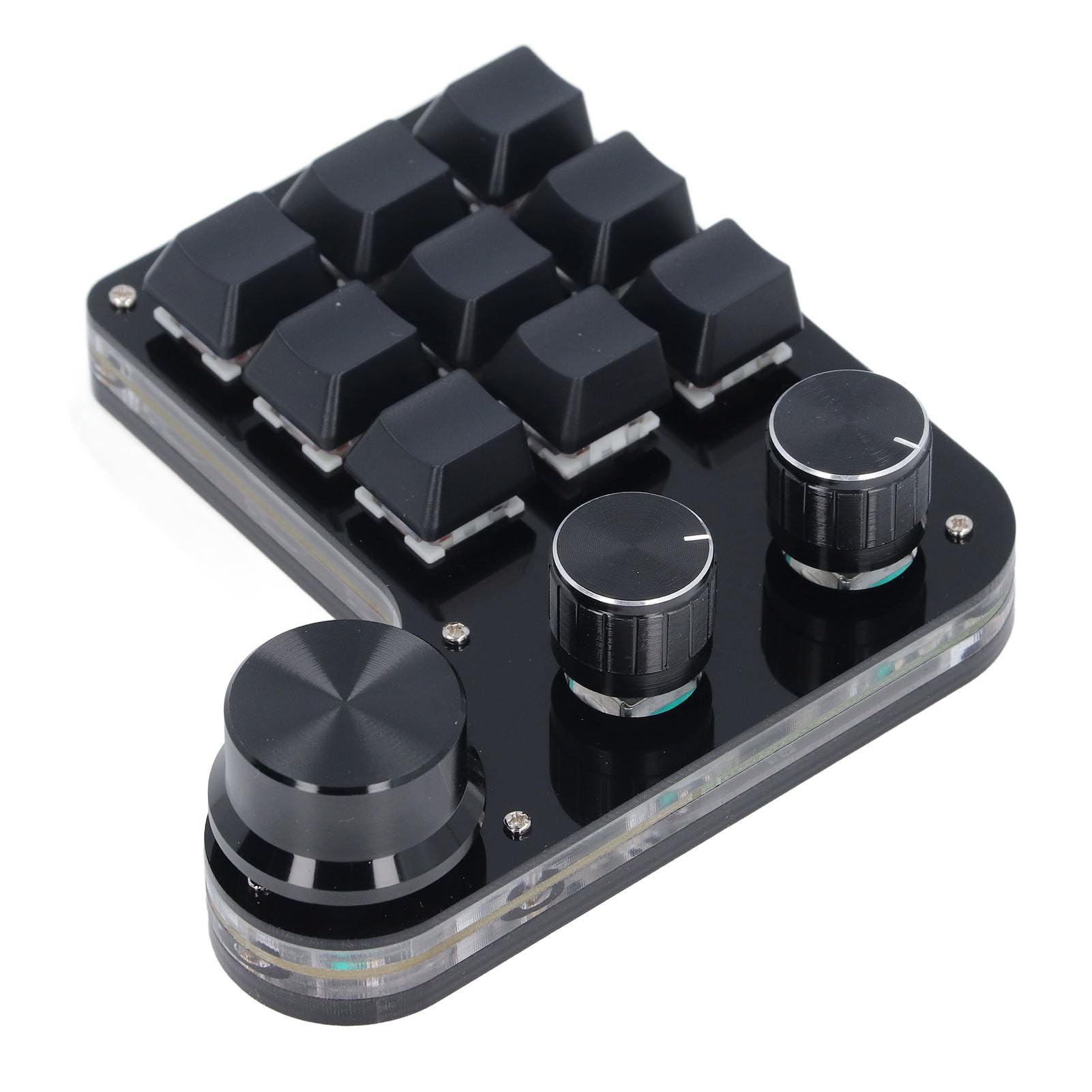 Fdit Programowalne Mini Mechaniczna Klawiatura USB 9 Klucz RGB LED Red Switch Gaming Klawiatura dla Miłośników Muzyki