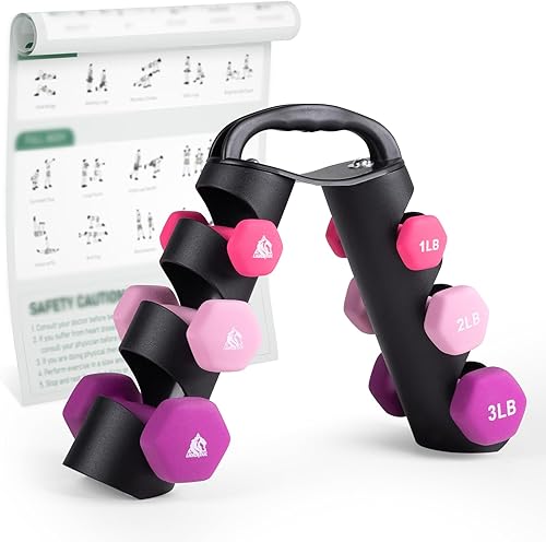 LIONSCOOL Juego de 2 mancuernas con revestimiento de neopreno, mancuernas hexagonales antideslizantes y que no se ruedan en par para entrenamiento