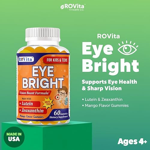 Miniatura 8 de Suplemento de salud ocular para niños y adolescentes, gomitas de luteína con zeaxantina, vitaminas esenciales para los ojos con sabor a mango que