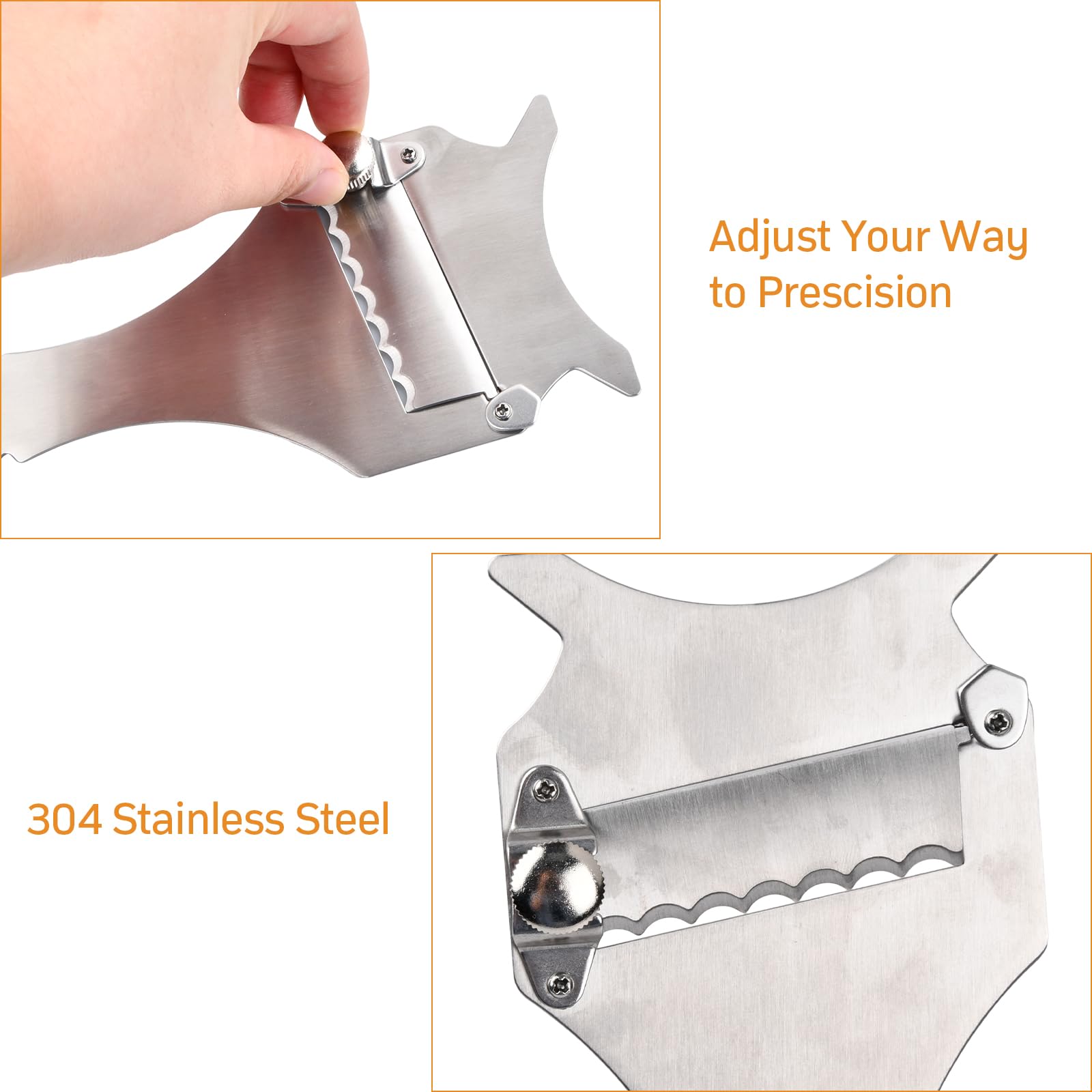 Affettatrice Per Cioccolato E Formaggio In Acciaio Inox - Lame Regolabili, Per Tartufi E Verdure - Foto 3