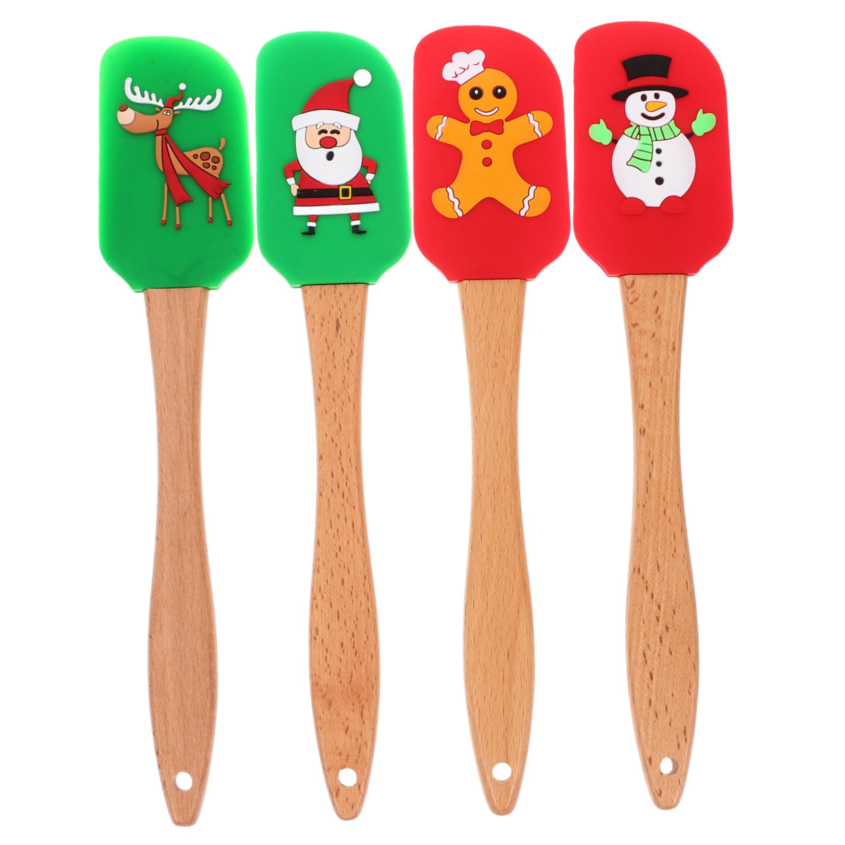 4 Piezas Raspador de Mantequilla de Silicona para Tartas Navideñas Espátulas de Cocina Colores Surtidos Espátula Pasteleria para Alisar Color Aleatorio Estilo Aleatorio